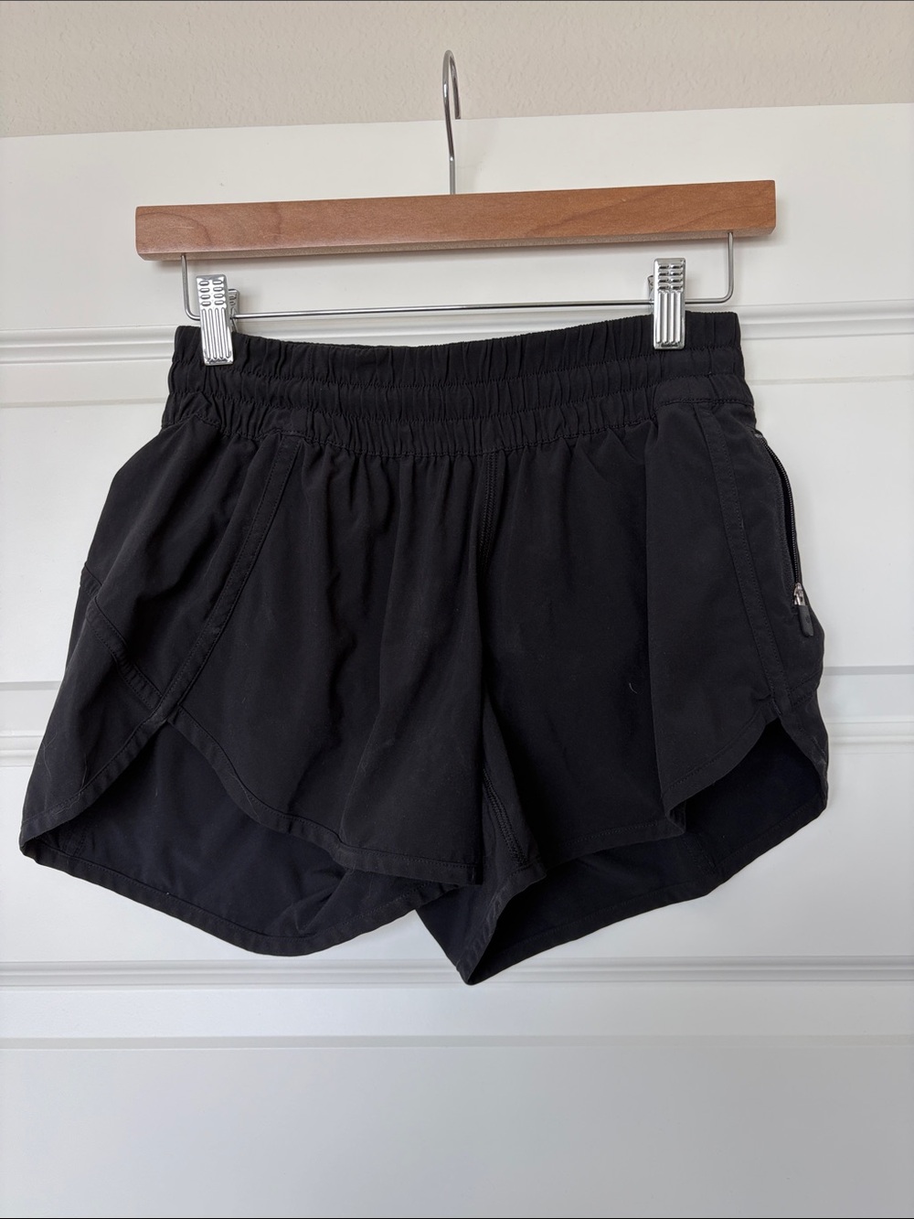 lululemon athletica Black Women's Athletic Shorts with Zip Pocket
